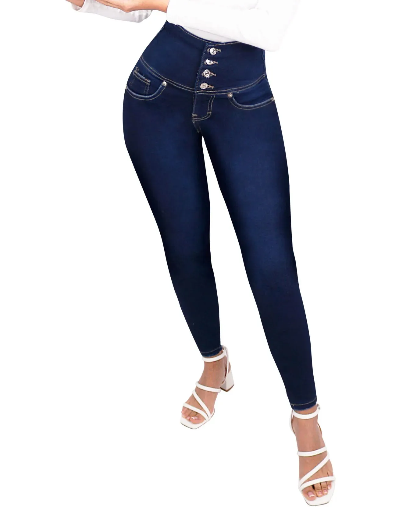 Sculpted Fit High-Waist Jeans