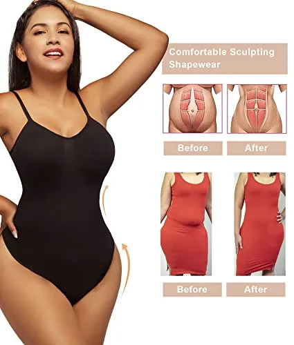 SHAPERX Tummy Control Shapewear Bodysuit