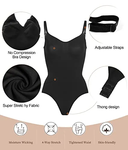 SHAPERX Tummy Control Shapewear Bodysuit