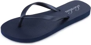 shevalues Slim Flip Flops for Women Beach Rubber Shower Shoes Basic Thong Sandals