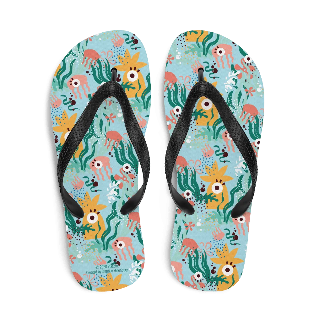 SpongeBob SquarePants Barnacle Blues Adult Flip Flops