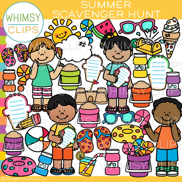 Summer Scavenger Hunt Clip Art