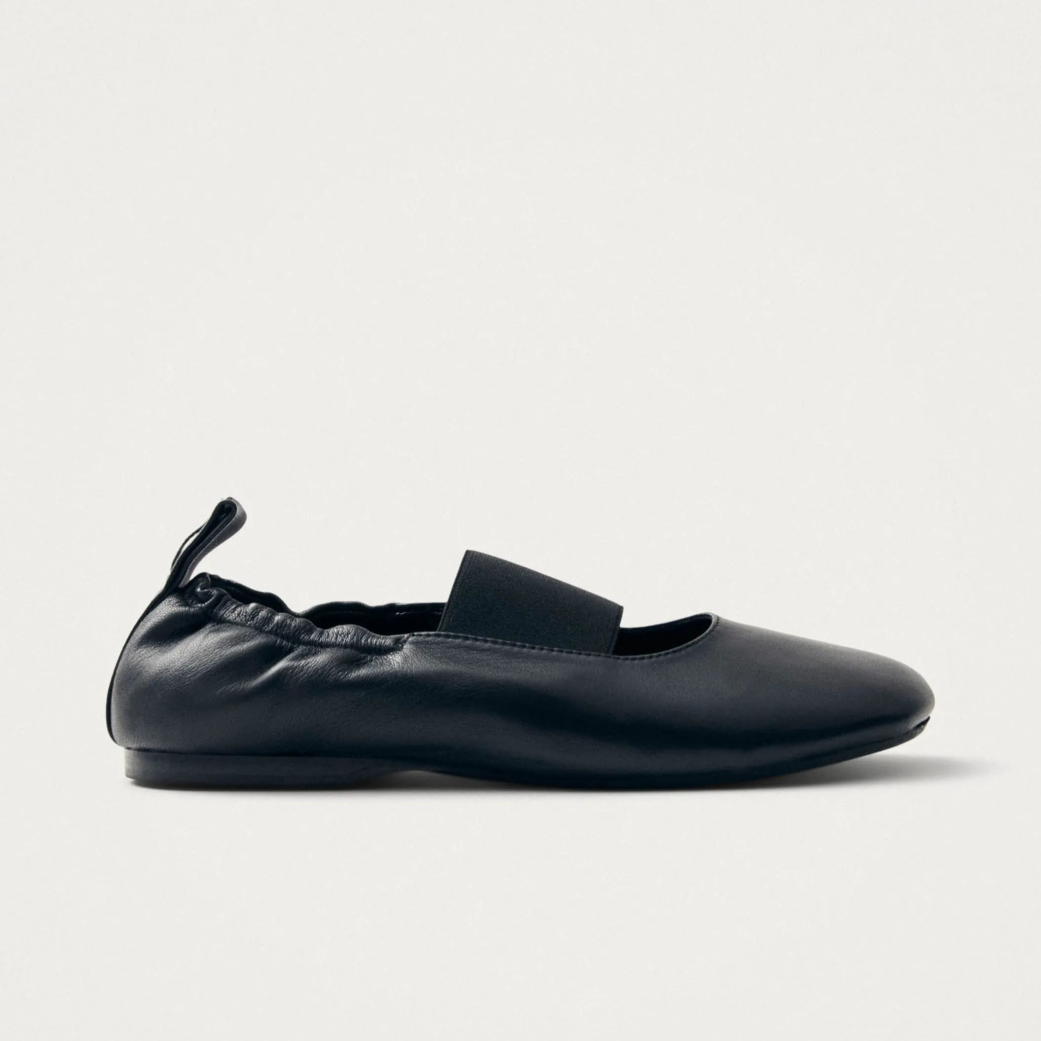 Sutton Black Leather Ballet Flats