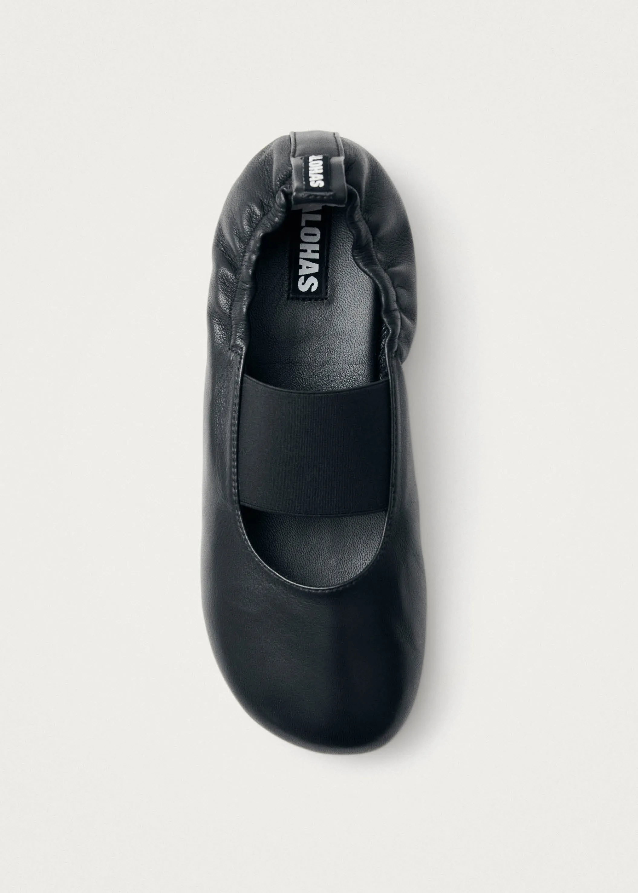 Sutton Black Leather Ballet Flats