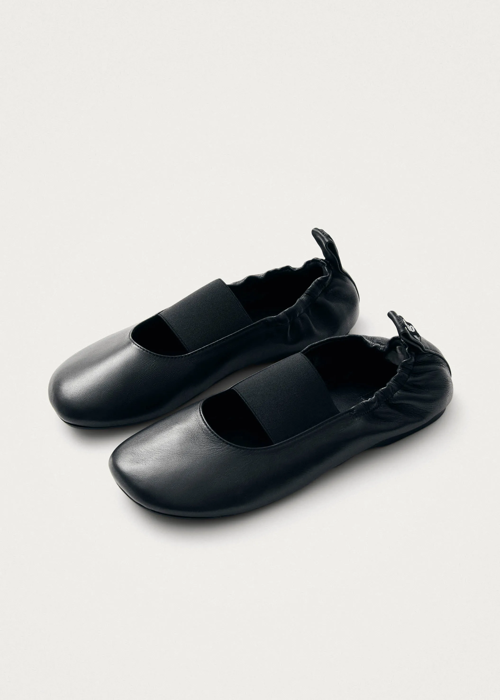 Sutton Black Leather Ballet Flats
