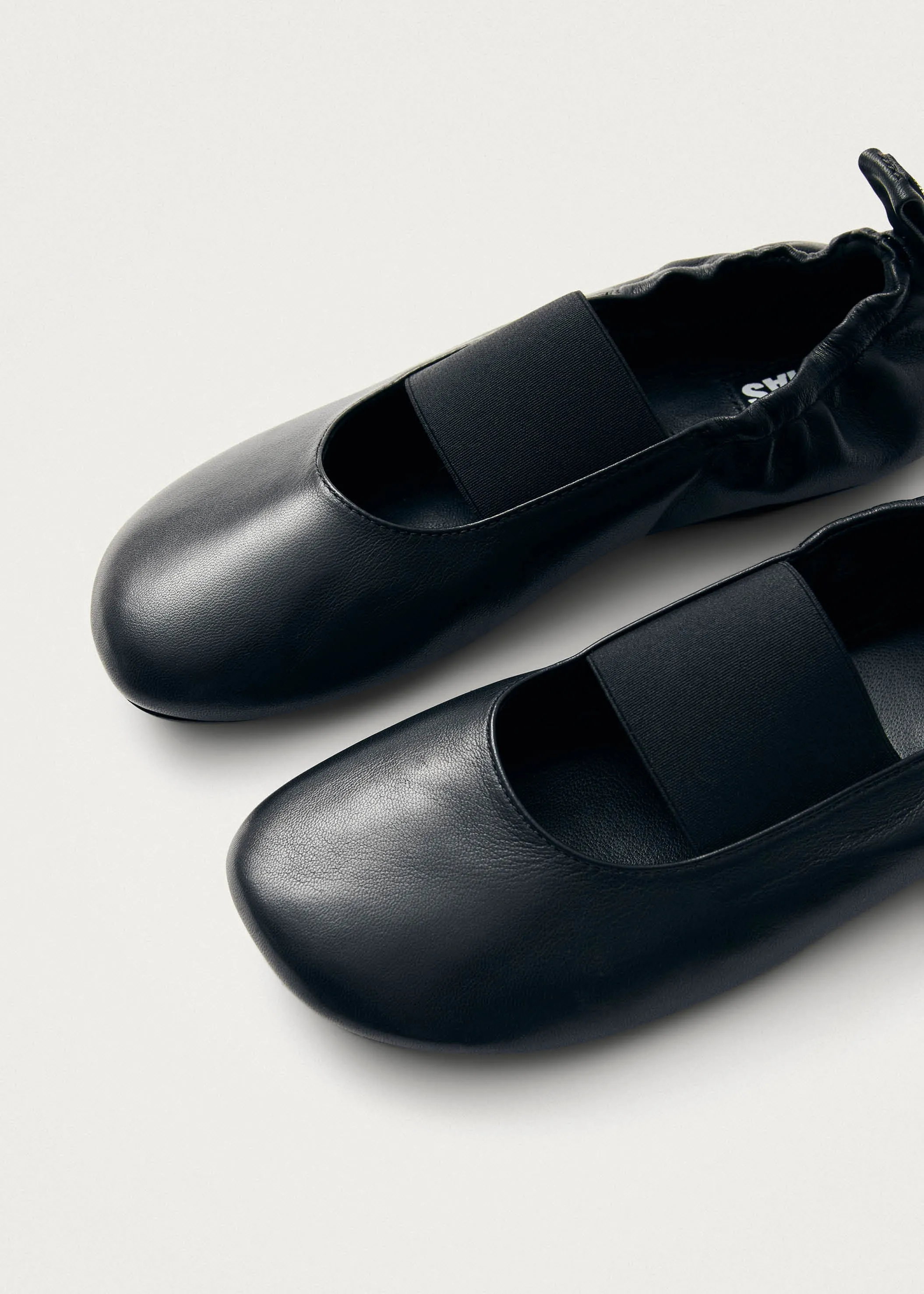 Sutton Black Leather Ballet Flats