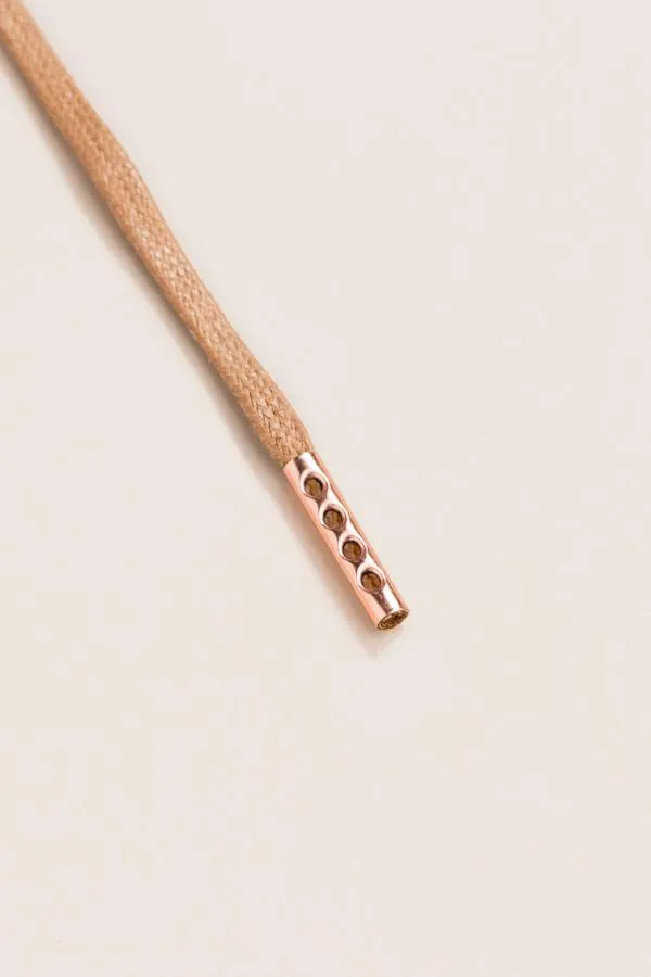 Taupe | Flat Waxed Shoelaces