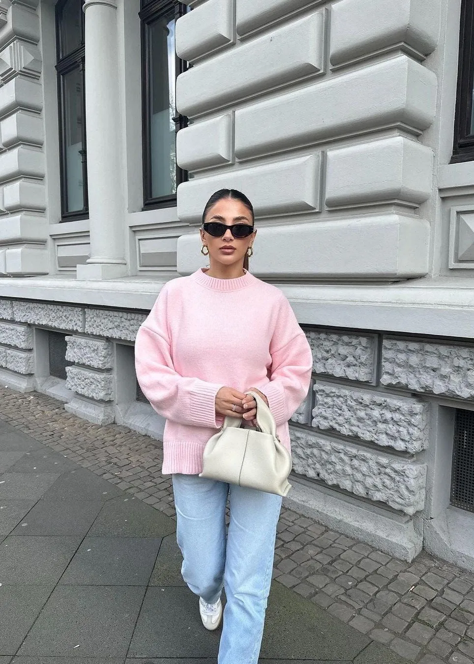 TINA | Roze Oversized Crewneck