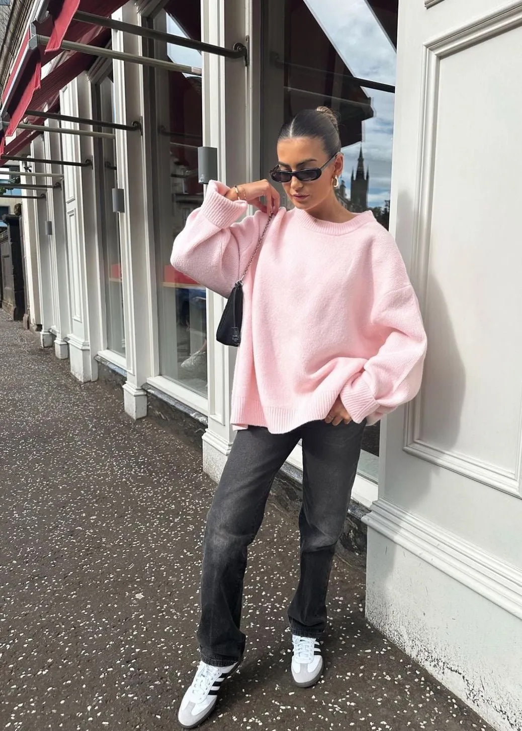 TINA | Roze Oversized Crewneck