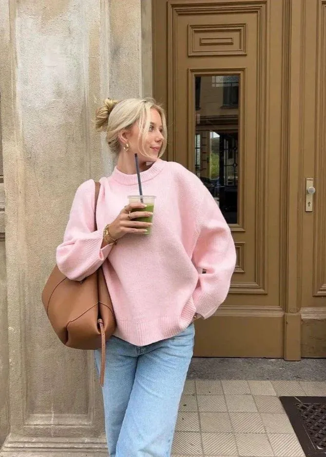 TINA | Roze Oversized Crewneck