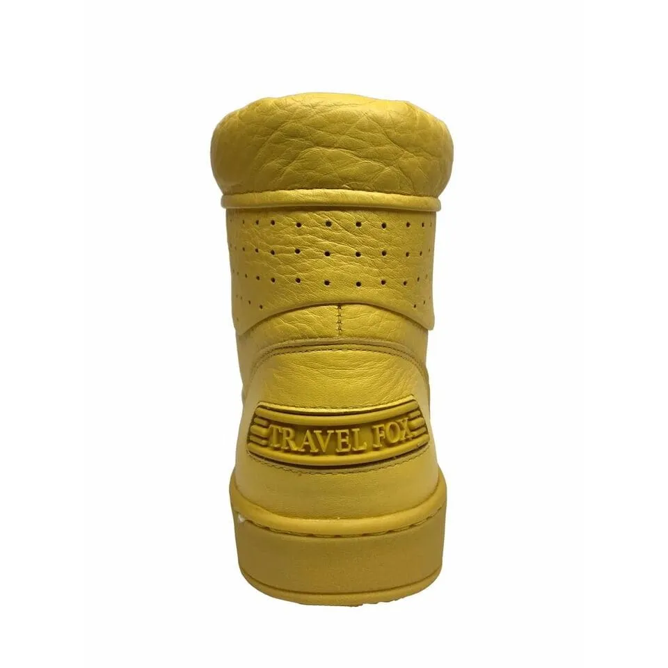 Travel Fox 900 Men's Yellow Leather High Top Sneakers 916101 111