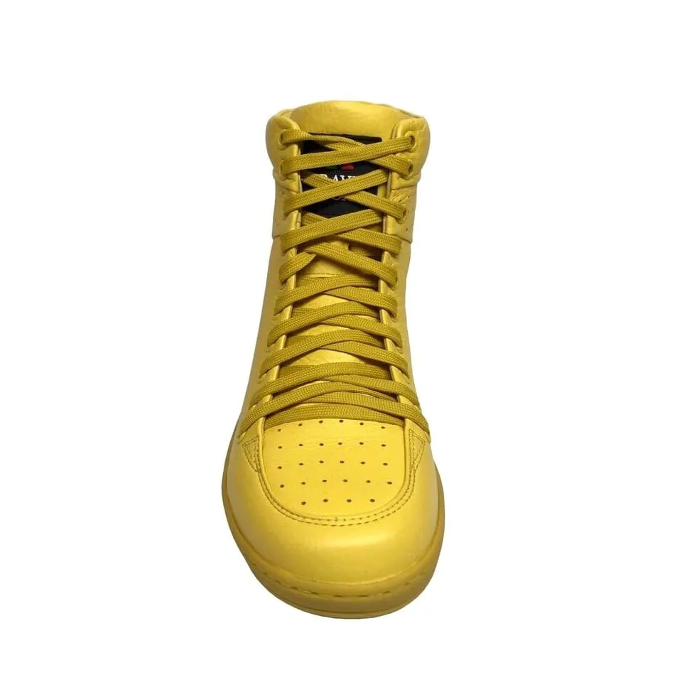 Travel Fox 900 Men's Yellow Leather High Top Sneakers 916101 111