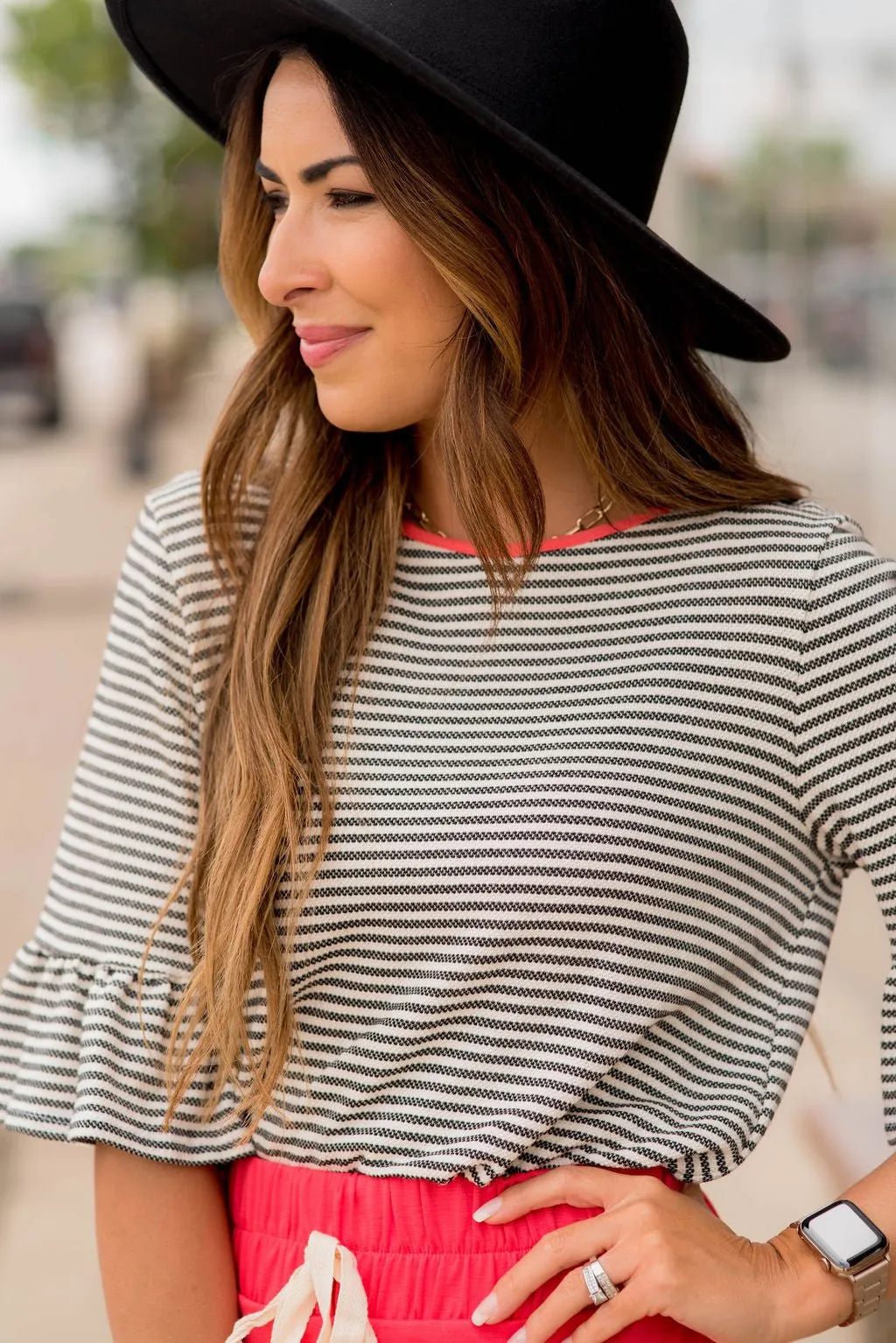 Trim Flutter Blouse