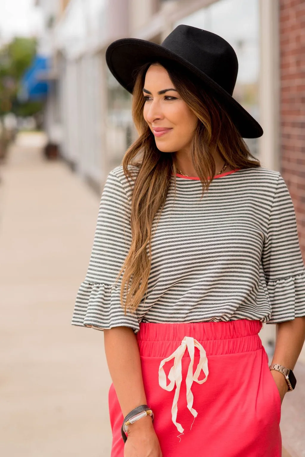 Trim Flutter Blouse