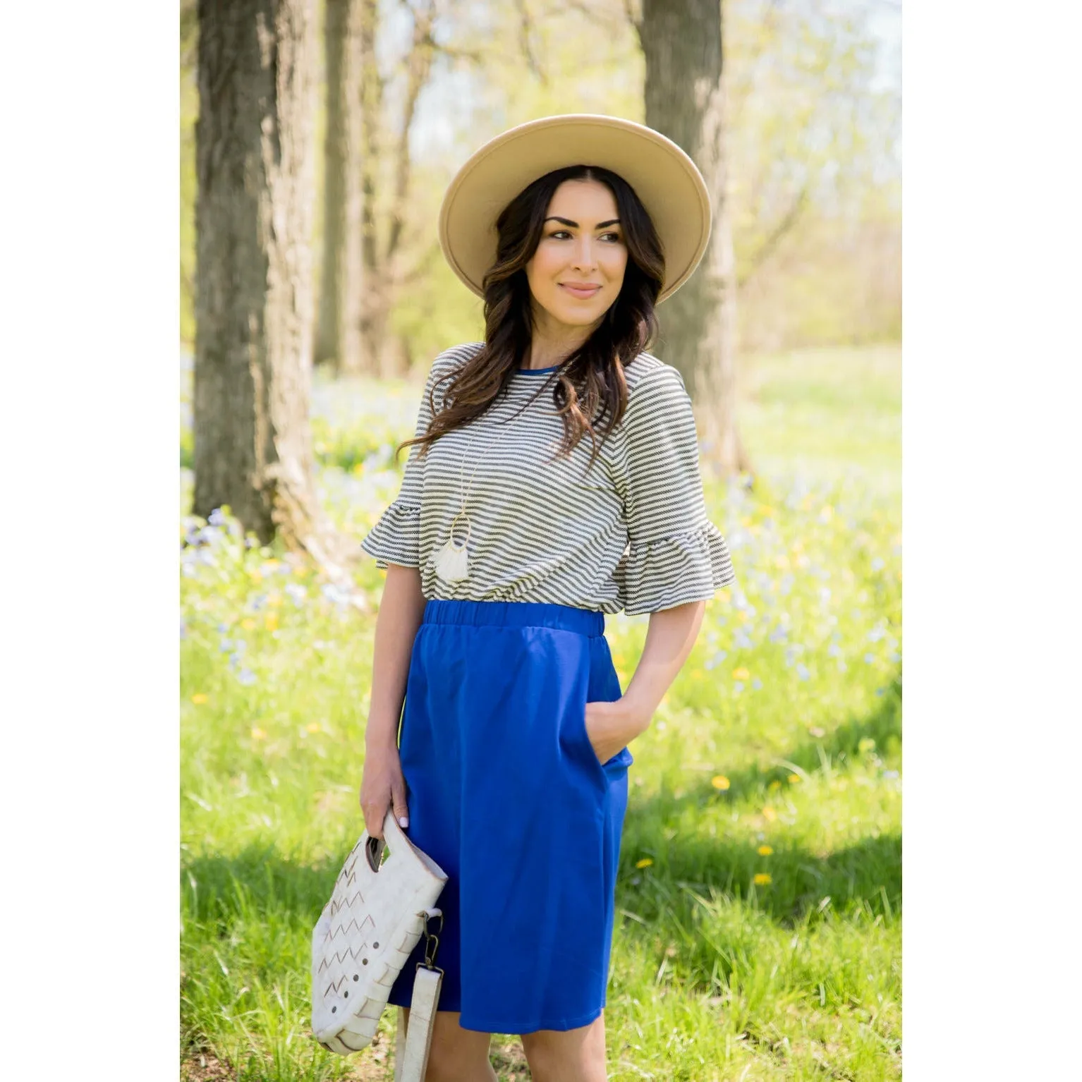 Trim Flutter Blouse