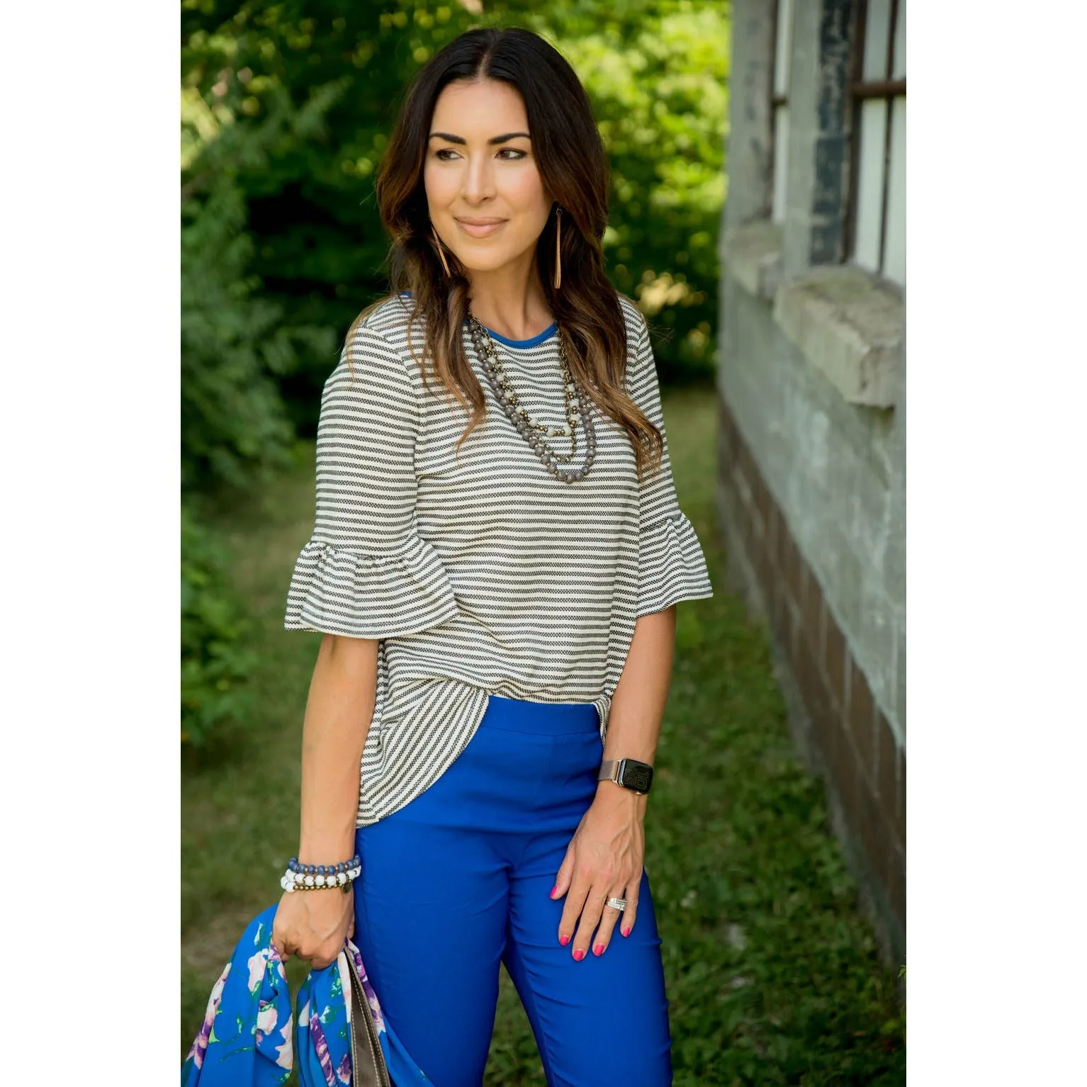 Trim Flutter Blouse