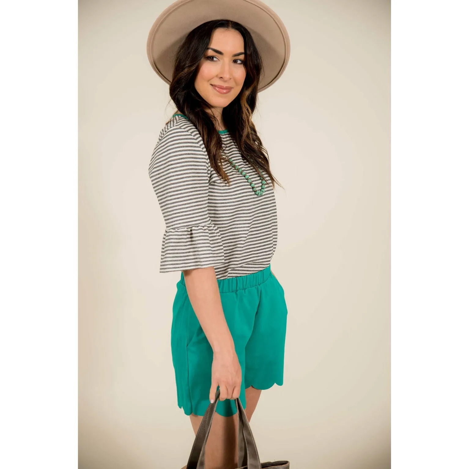 Trim Flutter Blouse