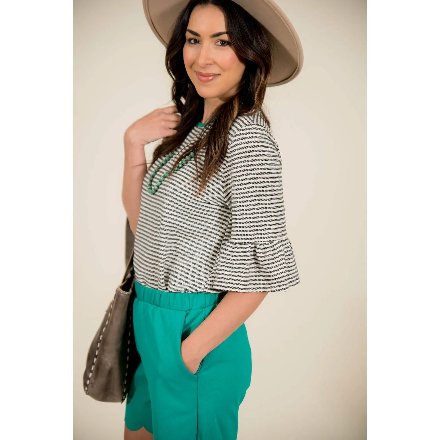 Trim Flutter Blouse