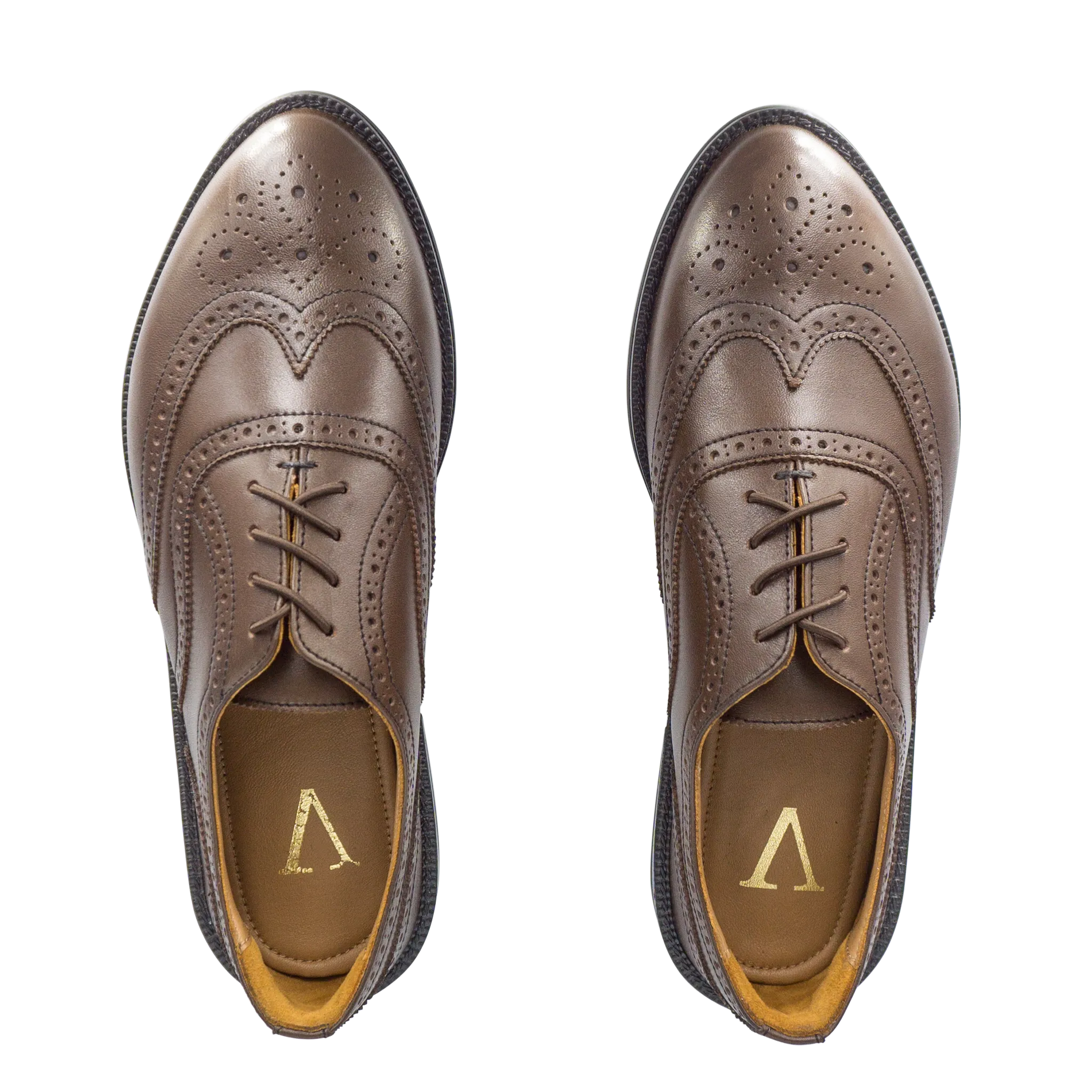VICTORIA Wingtip Oxfords, Brown Colors (Outlet)