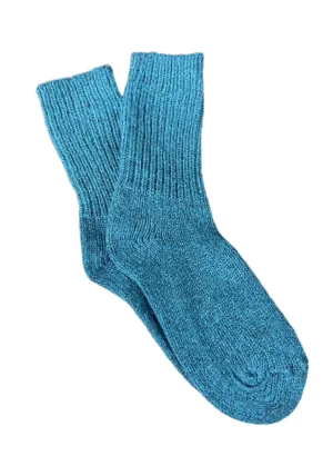 West of Ireland Cashmere Socks | Petrol