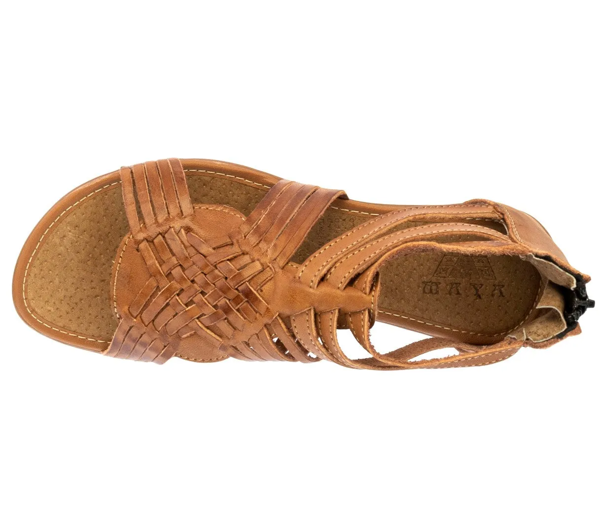 Womens Authentic Leather Sandals Light Brown - #235