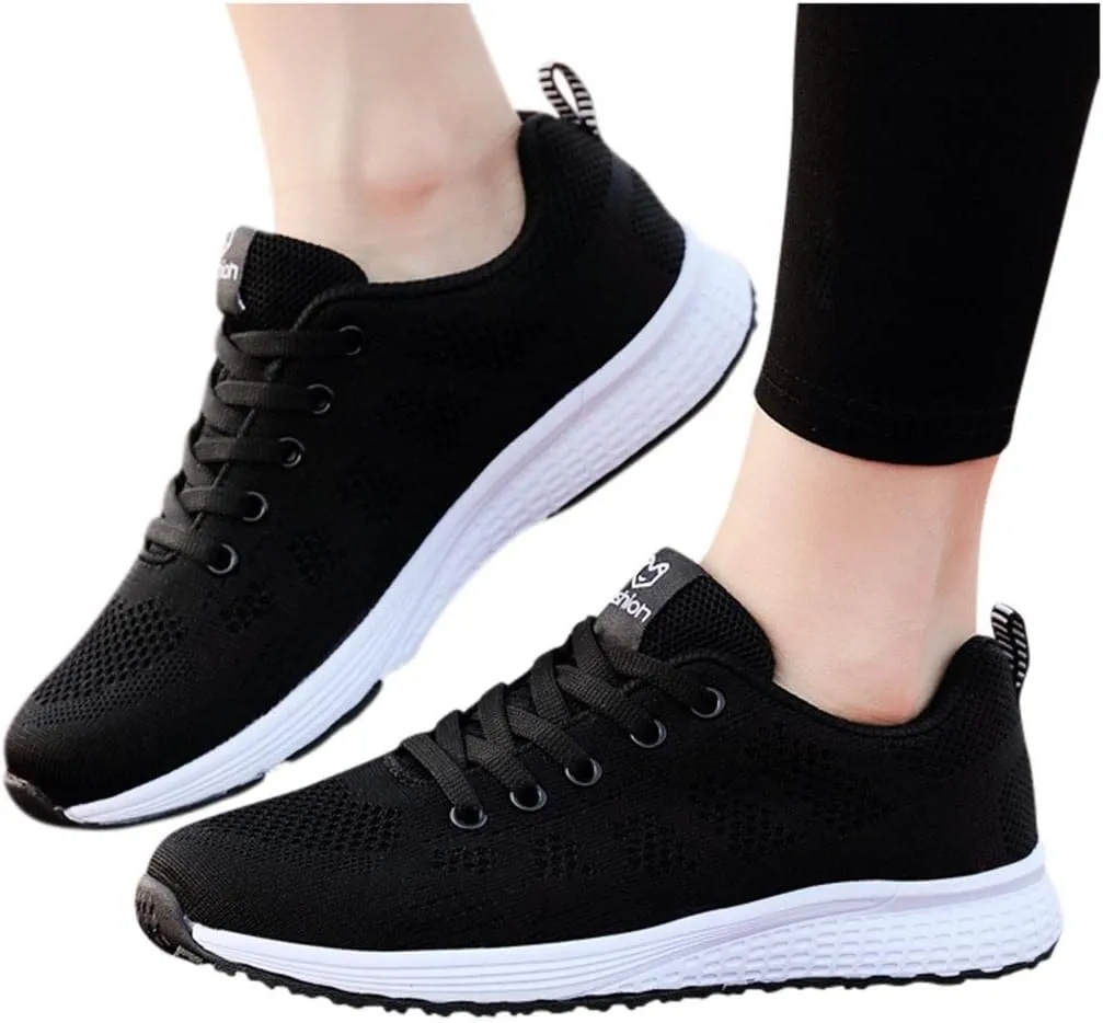 Women's Lace Up Walking Running Shoes Tennis Casual Mens Running Shoes Breathable Men Casual Dress Shoes Brown Sneakers Platform Tennis Shoe Cross Trainer Shoe