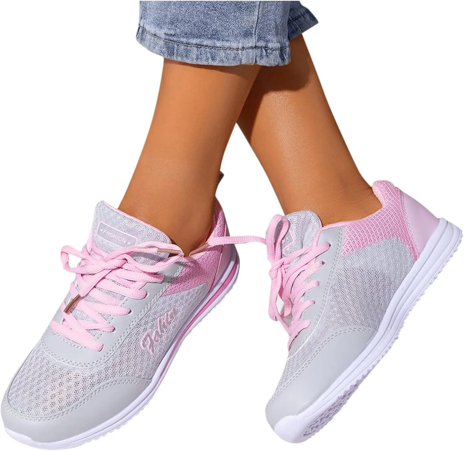 Women's Rhinestone Mesh Slip On Walking Shoes Fashion Breathable Womens Tennis Shoes Sports Slip On Shoes Casual Wedge Sneakers Slip On Tennis Shoe Trainers Shoe
